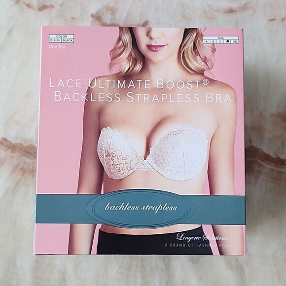 LINGERIE SOLUTIONS Lace Ultimate Boost Backless Strapless Bra - Picture 1 of 16